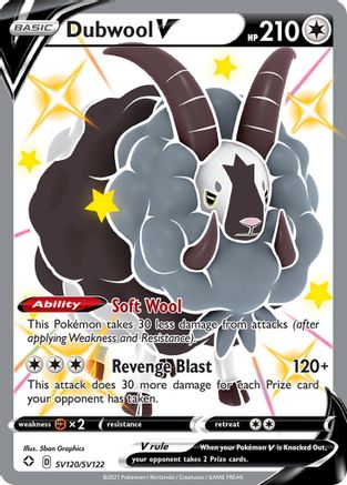 Shining Fates Shiny Vault  SV120/SV122 Dubwool V  - Holofoil - Shiny Holo Rare