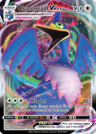 Shining Fates  055/072 Cramorant VMAX  - Holofoil - Ultra Rare