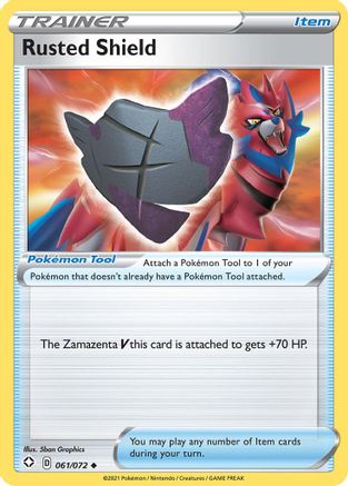 Shining Fates  061/072 Rusted Shield  - Reverse Holofoil - Uncommon