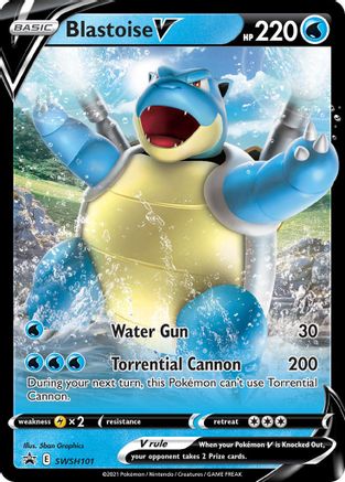 SWSH Sword & Shield Promo Cards  SWSH101 Blastoise V  - Holofoil - Promo