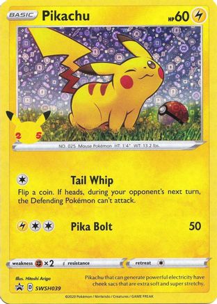 Miscellaneous Cards & Products  SWSH039 Pikachu  - Holofoil - Promo