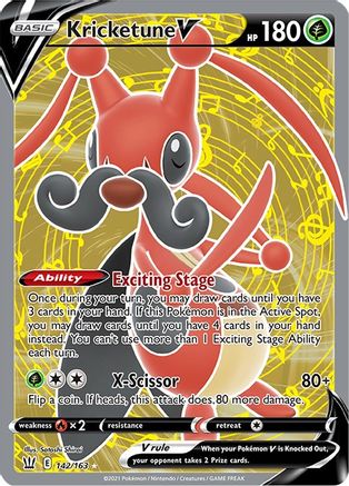 SWSH05 Battle Styles  142/163 Kricketune V (Full Art)  - Holofoil - Ultra Rare