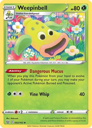 SWSH05 Battle Styles  002/163 Weepinbell  - Uncommon