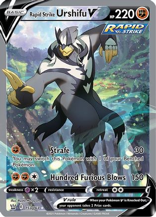 SWSH05 Battle Styles  153/163 Rapid Strike Urshifu V (Alternate Full Art)  - Holofoil - Ultra Rare