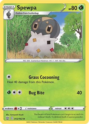 SWSH05 Battle Styles  012/163 Spewpa  - Reverse Holofoil - Uncommon