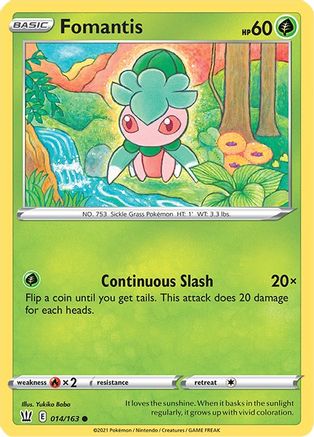 SWSH05 Battle Styles  014/163 Fomantis  - Common