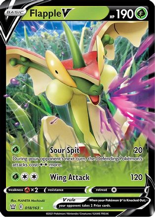 SWSH05 Battle Styles  018/163 Flapple V  - Holofoil - Ultra Rare