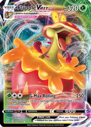 SWSH05 Battle Styles  019/163 Flapple VMAX  - Holofoil - Ultra Rare