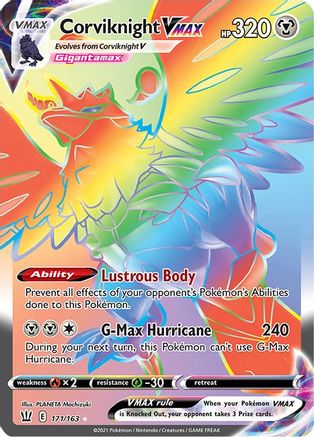SWSH05 Battle Styles  171/163 Corviknight VMAX (Secret)  - Holofoil - Secret Rare