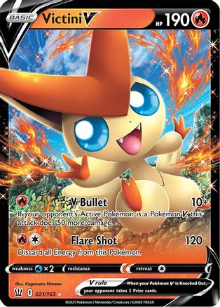 SWSH05 Battle Styles  021/163 Victini V  - Holofoil - Ultra Rare