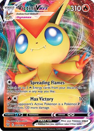 SWSH05 Battle Styles  022/163 Victini VMAX  - Holofoil - Ultra Rare