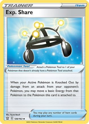 SWSH05 Battle Styles  126/163 Exp. Share  - Reverse Holofoil - Uncommon