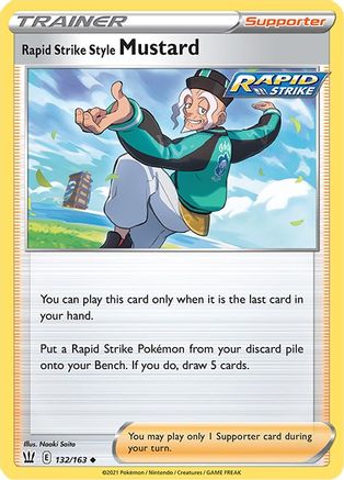 SWSH05 Battle Styles  132/163 Rapid Strike Style Mustard  - Uncommon