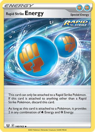 SWSH05 Battle Styles  140/163 Rapid Strike Energy  - Reverse Holofoil - Uncommon