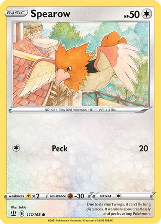 SWSH05 Battle Styles  111/163 Spearow  - Common