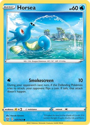 SWSH05 Battle Styles  031/163 Horsea  - Reverse Holofoil - Common
