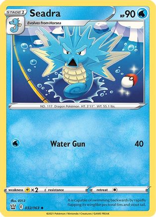 SWSH05 Battle Styles  032/163 Seadra  - Reverse Holofoil - Uncommon