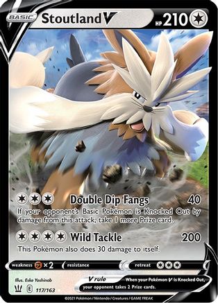 SWSH05 Battle Styles  117/163 Stoutland V  - Holofoil - Ultra Rare