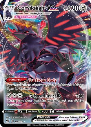 SWSH05 Battle Styles  110/163 Corviknight VMAX  - Holofoil - Ultra Rare