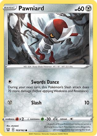 SWSH05 Battle Styles  103/163 Pawniard  - Common