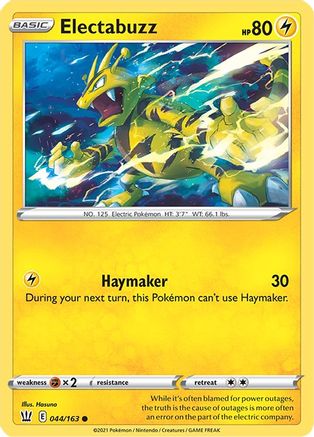 SWSH05 Battle Styles  044/163 Electabuzz  - Common