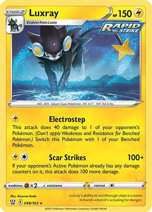 SWSH05 Battle Styles  048/163 Luxray  - Reverse Holofoil - Holo Rare