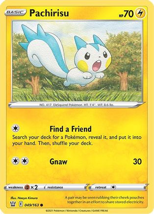 SWSH05 Battle Styles  049/163 Pachirisu  - Reverse Holofoil - Common