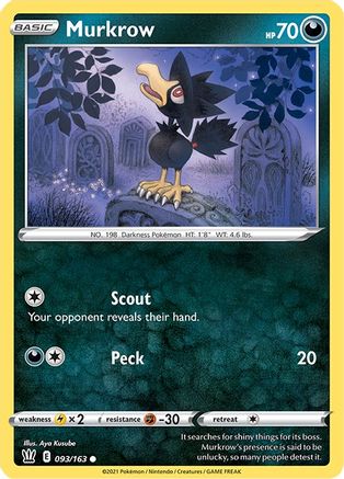 SWSH05 Battle Styles  093/163 Murkrow  - Common