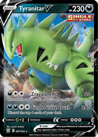 SWSH05 Battle Styles  097/163 Tyranitar V  - Holofoil - Ultra Rare