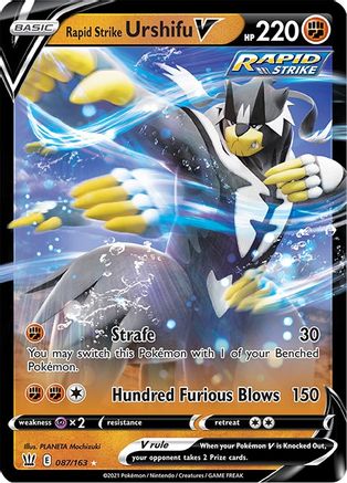 SWSH05 Battle Styles  087/163 Rapid Strike Urshifu V  - Holofoil - Ultra Rare