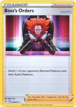 Deck Exclusives  058/072 Boss's Orders  - Holofoil - Holo Rare