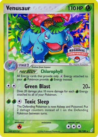 League & Championship Cards  028/100 Venusaur  - Promo