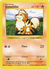 Base Set Shadowless  028/102 Growlithe  - Unlimited - Uncommon