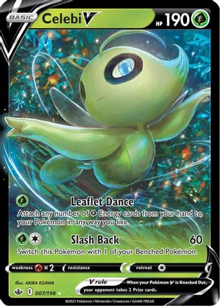 SWSH06 Chilling Reign  007/198 Celebi V  - Holofoil - Ultra Rare