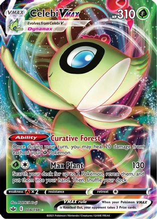 SWSH06 Chilling Reign  008/198 Celebi VMAX  - Holofoil - Ultra Rare