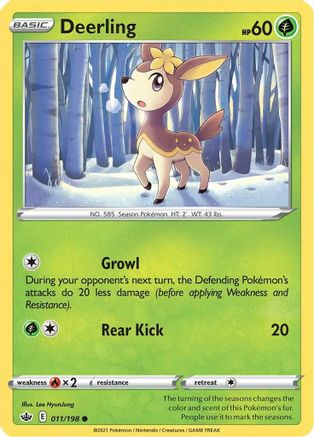 SWSH06 Chilling Reign  011/198 Deerling  - Common