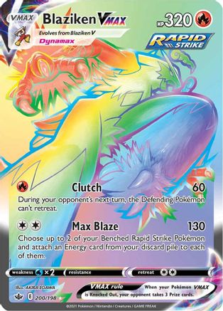 SWSH06 Chilling Reign  200/198 Blaziken VMAX (Secret)  - Holofoil - Secret Rare