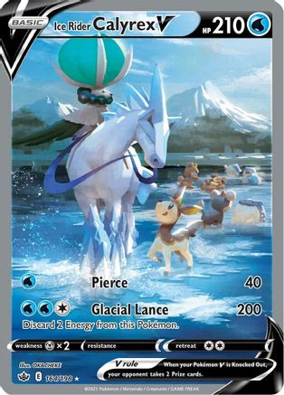 SWSH06 Chilling Reign  164/198 Ice Rider Calyrex V (Alternate Full Art)  - Holofoil - Ultra Rare