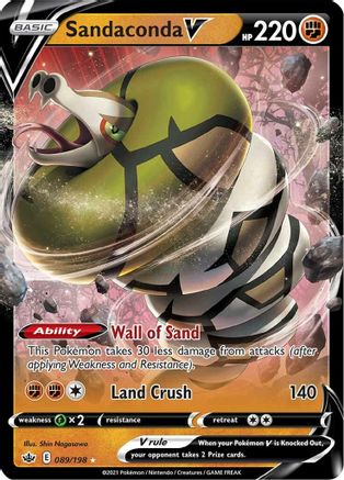 SWSH06 Chilling Reign  089/198 Sandaconda V  - Holofoil - Ultra Rare