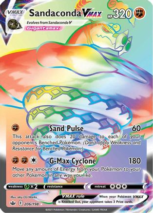 SWSH06 Chilling Reign  206/198 Sandaconda VMAX (Secret)  - Holofoil - Secret Rare
