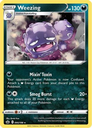 SWSH06 Chilling Reign  095/198 Weezing  - Reverse Holofoil - Rare