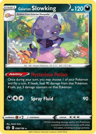SWSH06 Chilling Reign  098/198 Galarian Slowking  - Reverse Holofoil - Holo Rare