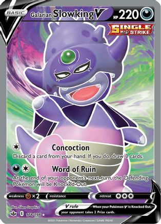 SWSH06 Chilling Reign  178/198 Galarian Slowking V (Full Art)  - Holofoil - Ultra Rare