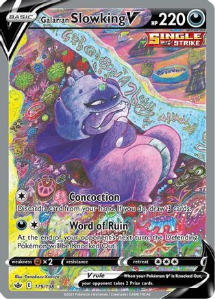 SWSH06 Chilling Reign  179/198 Galarian Slowking V (Alternate Full Art)  - Holofoil - Ultra Rare