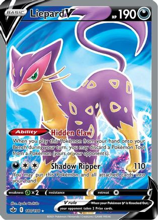 SWSH06 Chilling Reign  180/198 Liepard V (Full Art)  - Holofoil - Ultra Rare