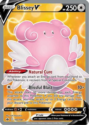 SWSH06 Chilling Reign  182/198 Blissey V (Full Art)  - Holofoil - Ultra Rare