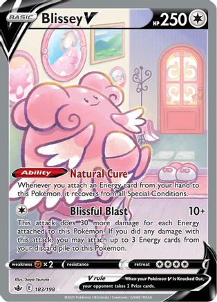 SWSH06 Chilling Reign  183/198 Blissey V (Alternate Full Art)  - Holofoil - Ultra Rare