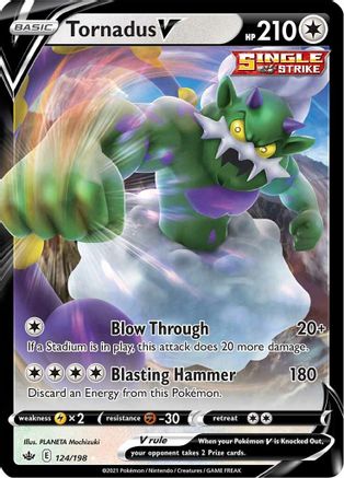 SWSH06 Chilling Reign  124/198 Tornadus V  - Holofoil - Ultra Rare