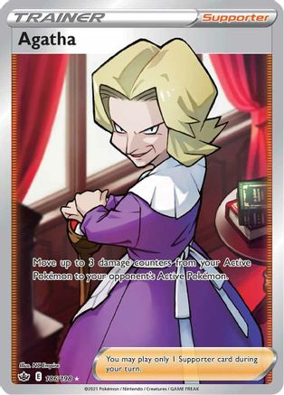 SWSH06 Chilling Reign  186/198 Agatha (Full Art)  - Holofoil - Ultra Rare