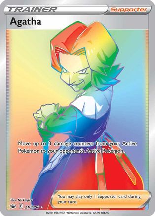 SWSH06 Chilling Reign  210/198 Agatha (Secret)  - Holofoil - Secret Rare